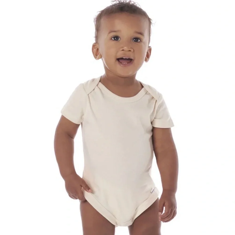 Gerber Tan Short Sleeve Onesie Bodysuit